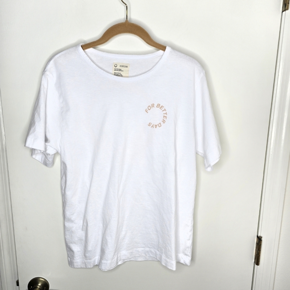 For Days White Short Sleeve Tee Large